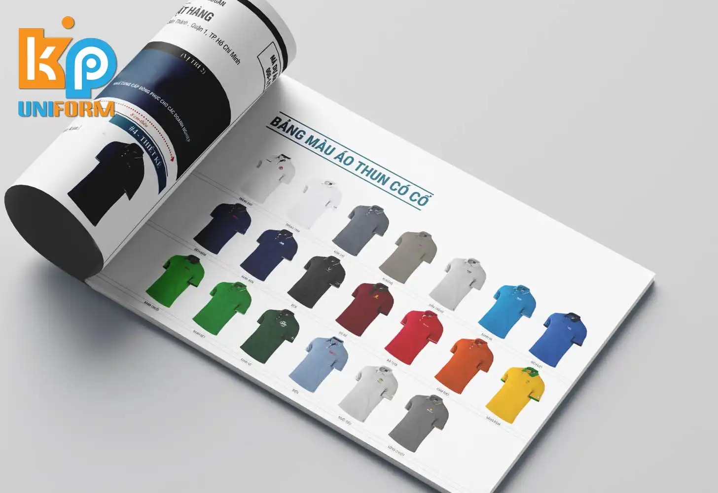 Catalog bảng màu áo thun đồng phục dùng để tham khảo màu sắc khi đặt may và đối chiếu đơn hàng bổ sung