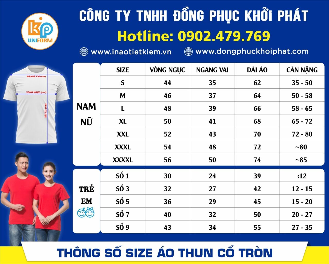 Chọn size áo cho đồng phục công ty nội thất
