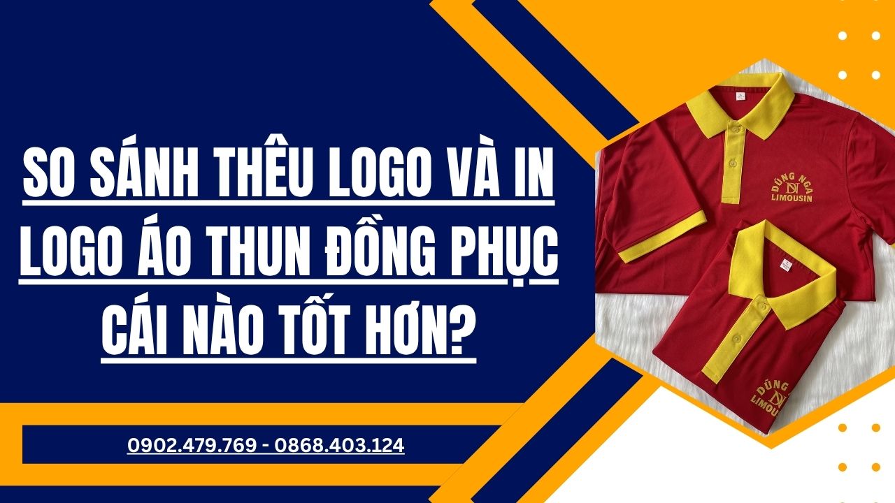 So sánh thêu logo và in logo áo thun đồng phục: Cái nào tốt hơn?