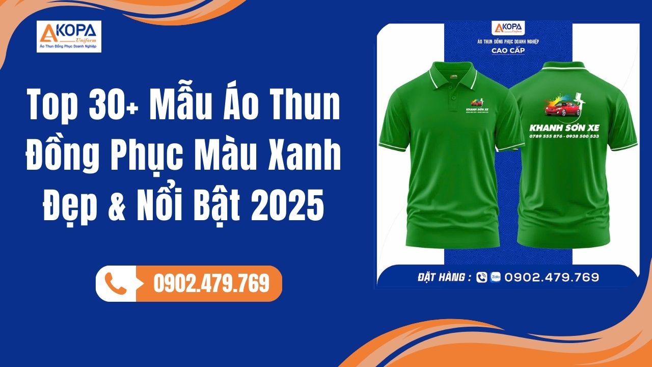 Top 30+ Mẫu Áo Thun Đồng Phục Màu Xanh Đẹp & Nổi Bật 2025