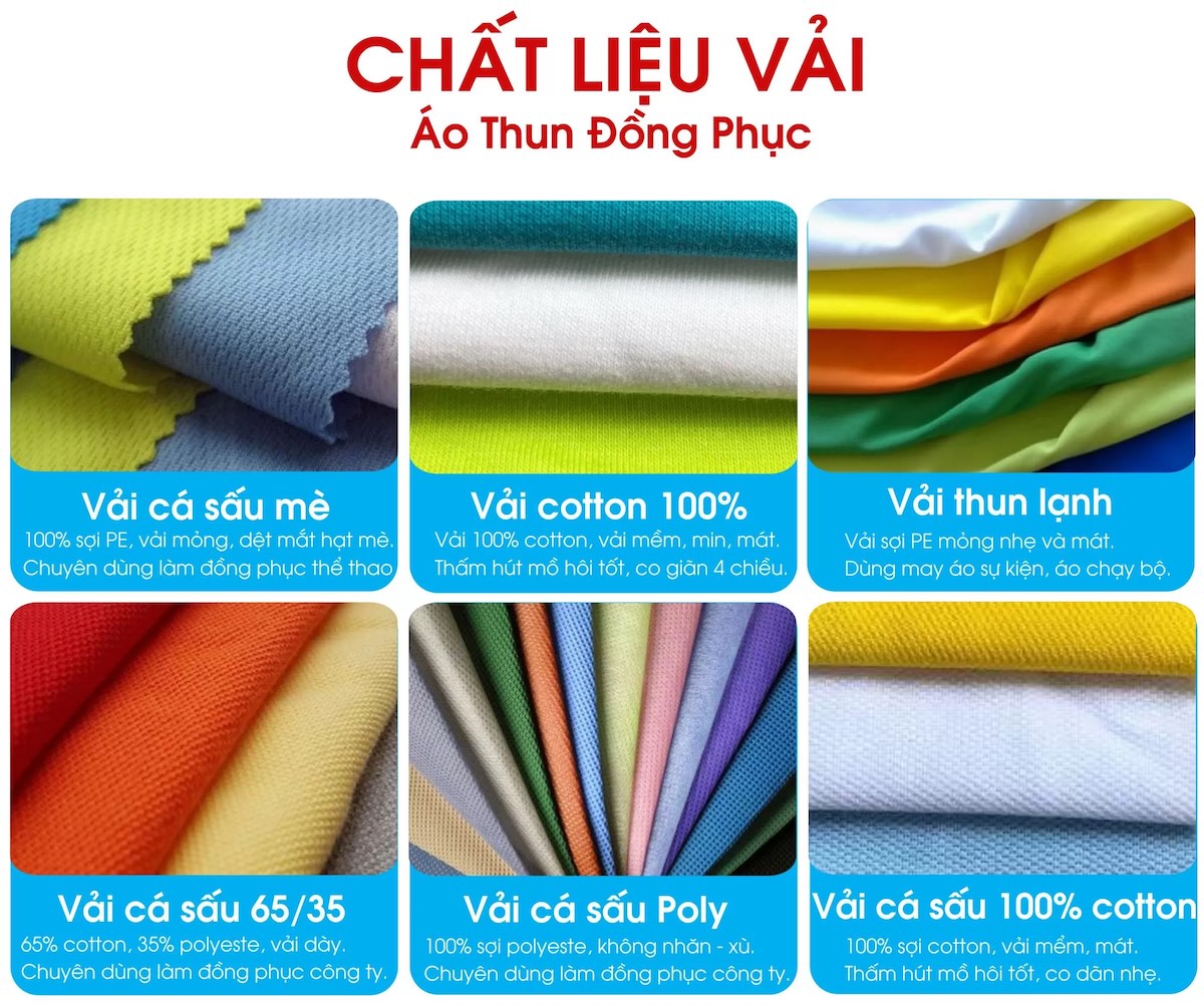 So sánh chất liệu cotton và cá sấu trong mẫu in áo đồng phục lấy ngay – AKOPA gợi ý chọn vải phù hợp nhu cầu