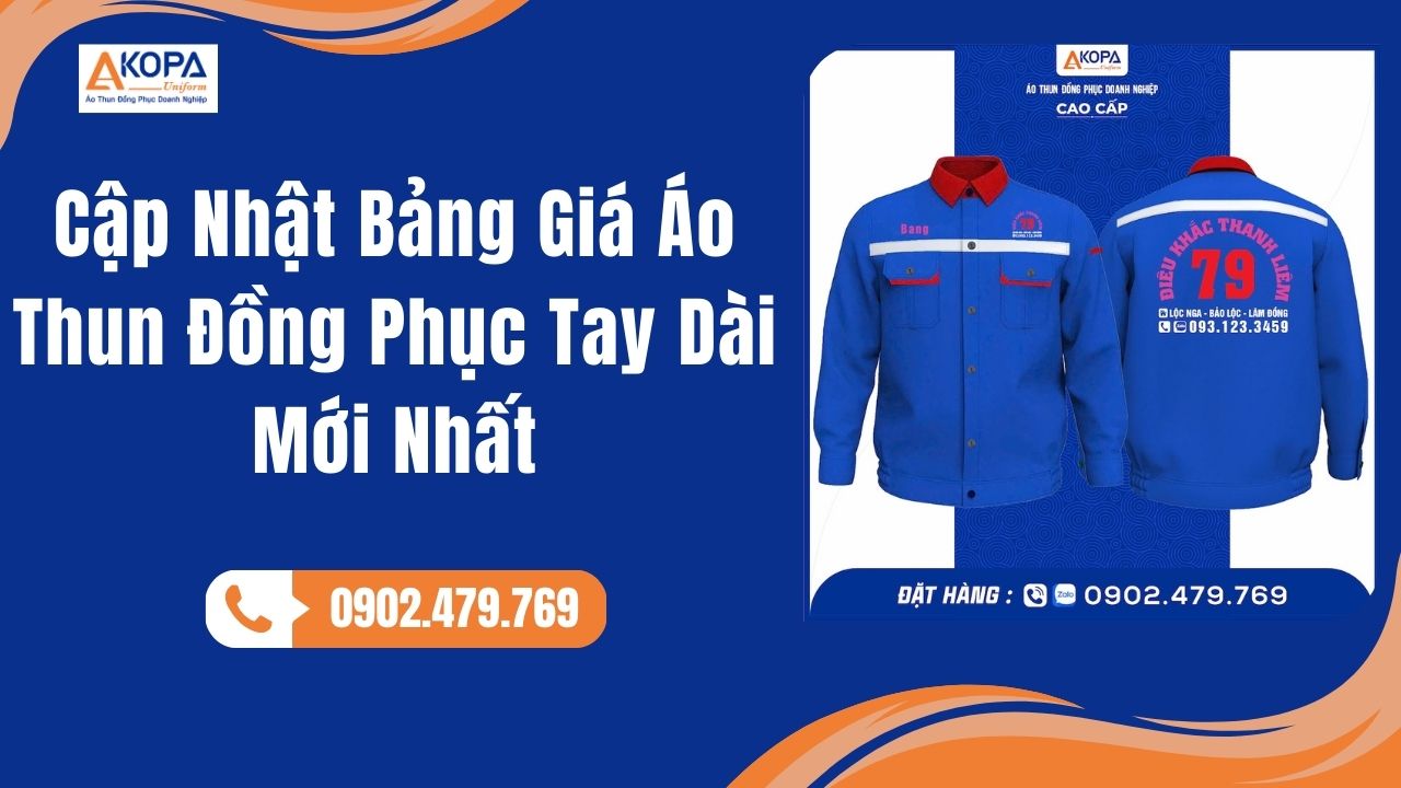 Cập Nhật Bảng Giá Áo Thun Đồng Phục Tay Dài Mới Nhất
