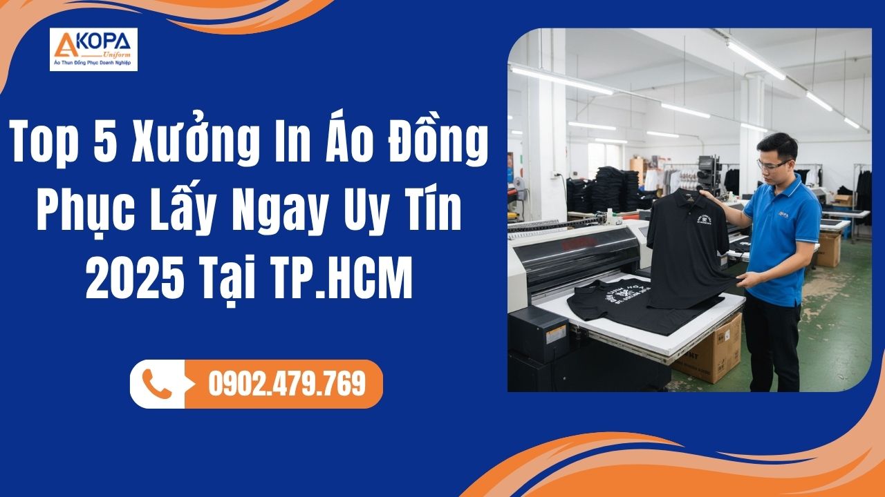 Top 5 Xưởng In Áo Đồng Phục Lấy Ngay Uy Tín 2025 Tại TP.HCM