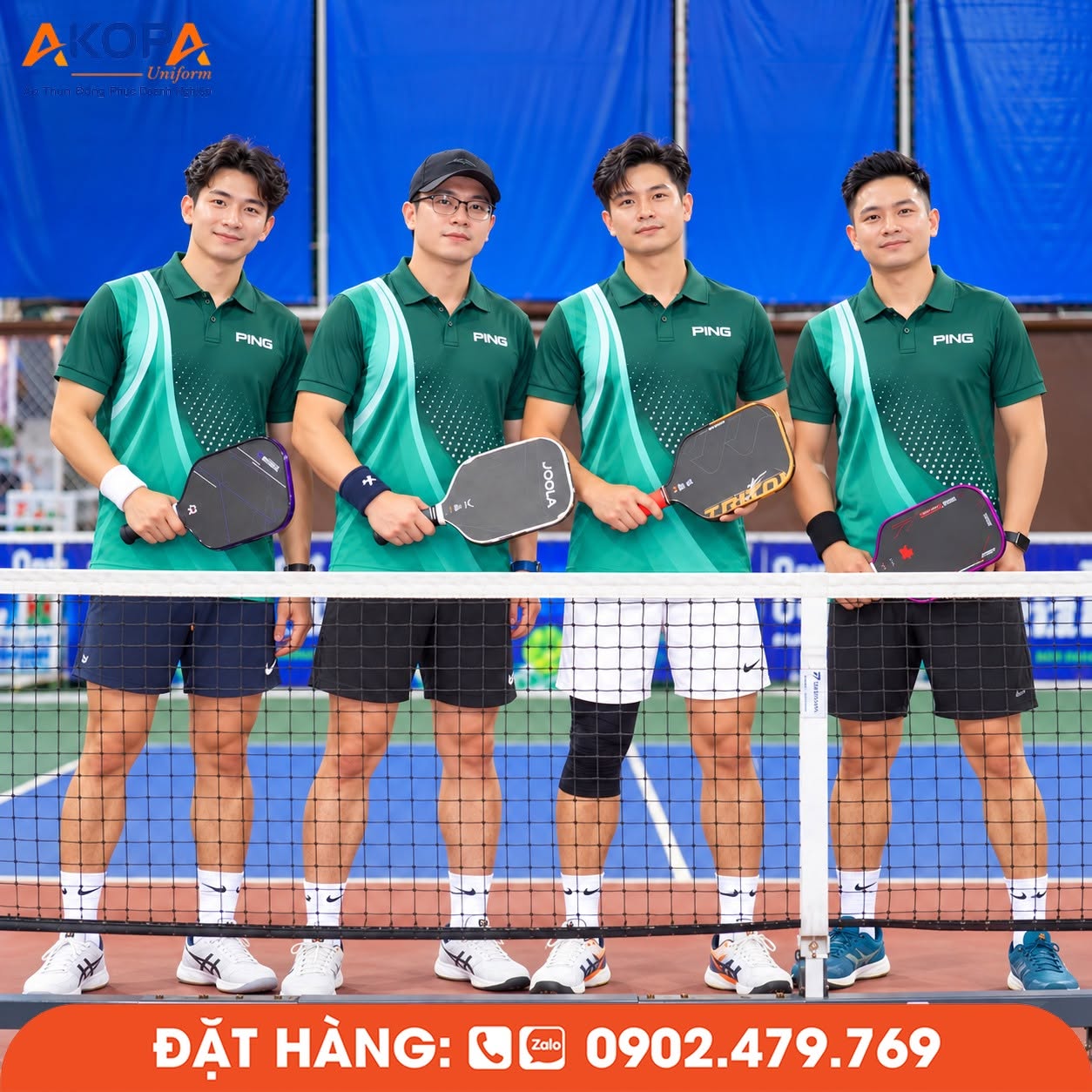 Áo đồng phục pickleball nam co giãn 4 chiều