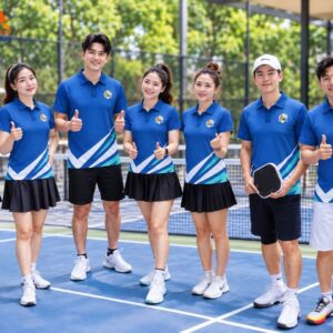 Áo Đồng Phục Pickleball Xanh Dương Hoàng Gia